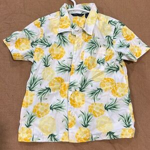 Janie & Jack Infant Boys Pineapple Print Button Down Shirt Size 2T